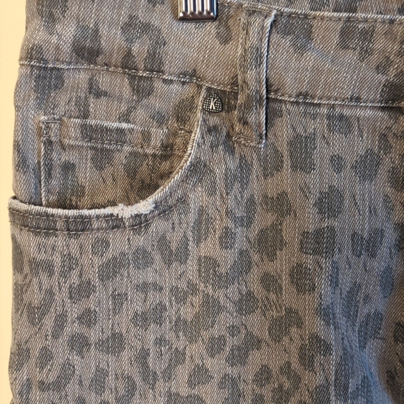 KUT from the Kloth Connie Leopard Print High Waist Ankle Skinny Jeans Size 6 - Picture 5 of 11